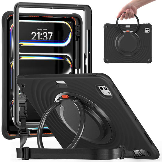 Rotation Handle Holder Silicone Hybrid PC Tablet Case