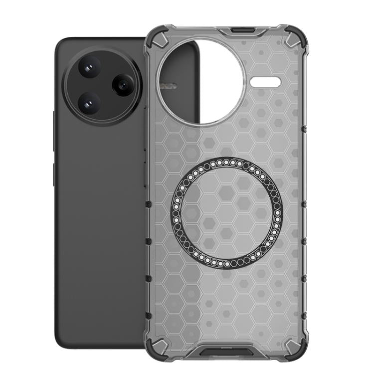 Honeycomb Magnetic Ring Shockproof Phone Case, For Redmi 15 5G / 4G EU 171mm, For Redmi 15C 5G / 4G Global 171mm, For Redmi A5 4G 171.7mm / Poco C71, For Redmi K80 Pro 5G / Poco F7 Ultra