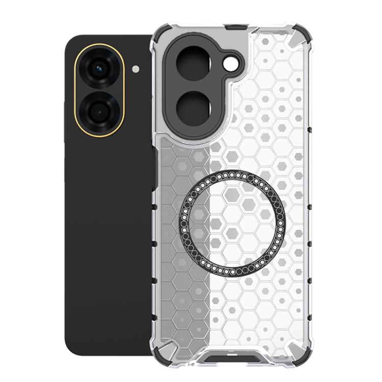 Honeycomb Magnetic Ring Shockproof Phone Case, For Redmi 15 5G / 4G EU 171mm, For Redmi 15C 5G / 4G Global 171mm, For Redmi A5 4G 171.7mm / Poco C71, For Redmi K80 Pro 5G / Poco F7 Ultra