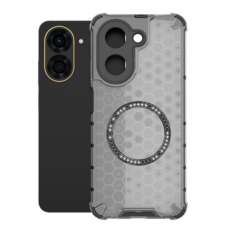 Honeycomb Magnetic Ring Shockproof Phone Case, For Redmi 15 5G / 4G EU 171mm, For Redmi 15C 5G / 4G Global 171mm, For Redmi A5 4G 171.7mm / Poco C71, For Redmi K80 Pro 5G / Poco F7 Ultra