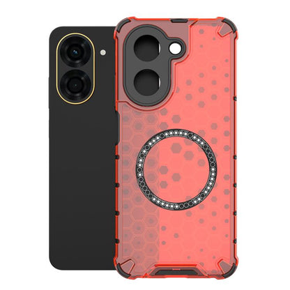 Honeycomb Magnetic Ring Shockproof Phone Case, For Redmi 15 5G / 4G EU 171mm, For Redmi 15C 5G / 4G Global 171mm, For Redmi A5 4G 171.7mm / Poco C71, For Redmi K80 Pro 5G / Poco F7 Ultra