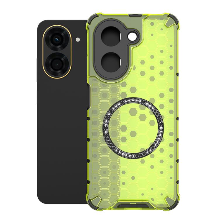Honeycomb Magnetic Ring Shockproof Phone Case, For Redmi 15 5G / 4G EU 171mm, For Redmi 15C 5G / 4G Global 171mm, For Redmi A5 4G 171.7mm / Poco C71, For Redmi K80 Pro 5G / Poco F7 Ultra