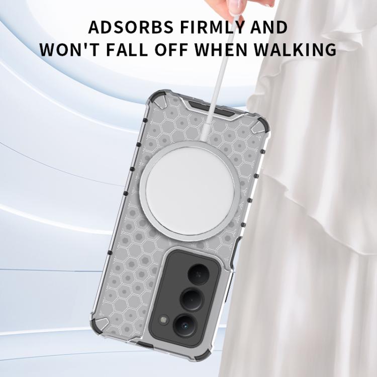 Honeycomb Magnetic Ring Shockproof Phone Case, For Redmi 15 5G / 4G EU 171mm, For Redmi 15C 5G / 4G Global 171mm, For Redmi A5 4G 171.7mm / Poco C71, For Redmi K80 Pro 5G / Poco F7 Ultra