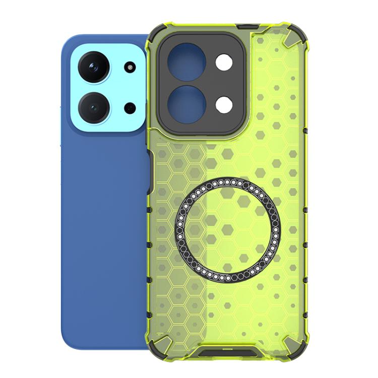 Honeycomb Magnetic Ring Shockproof Phone Case, For Redmi 15 5G / 4G EU 171mm, For Redmi 15C 5G / 4G Global 171mm, For Redmi A5 4G 171.7mm / Poco C71, For Redmi K80 Pro 5G / Poco F7 Ultra
