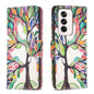 Colored Drawing Pattern Leather Phone Case