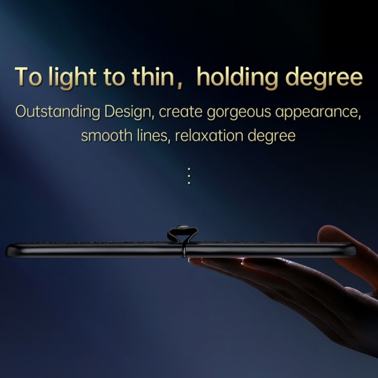 SULADA Lychee Texture Invisible Holder Leather Back Cover Phone Case