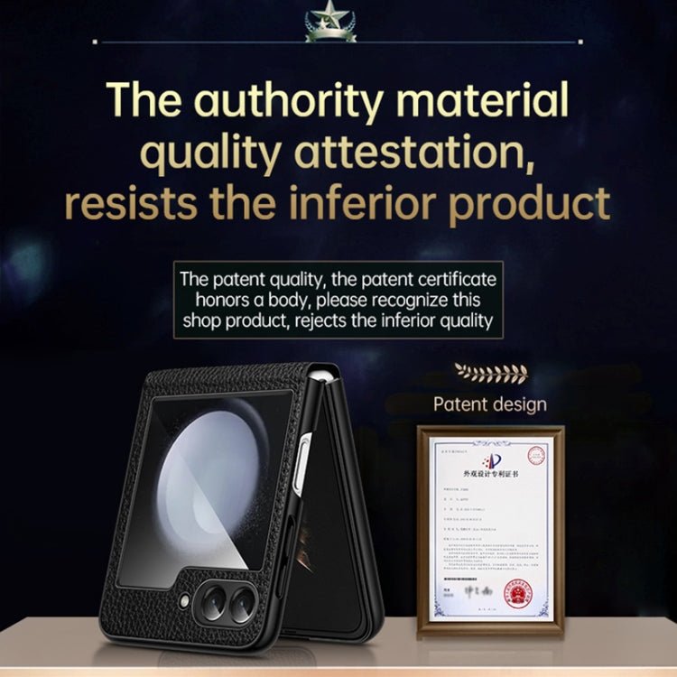 SULADA Lychee Texture Invisible Holder Leather Back Cover Phone Case