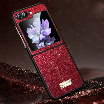 SULADA Shockproof TPU + Handmade Leather Phone Case, For Samsung Galaxy Z Flip6 / Flip7 FE