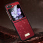 SULADA Shockproof TPU + Handmade Leather Phone Case, For Samsung Galaxy Z Flip6 / Flip7 FE