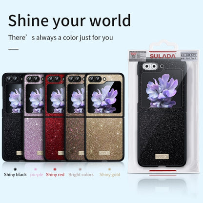 SULADA Shockproof TPU + Handmade Leather Phone Case, For Samsung Galaxy Z Flip6 / Flip7 FE