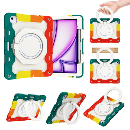 Armor Portable Rotating Ring Holder Silicone Tablet Case with Pen Slot