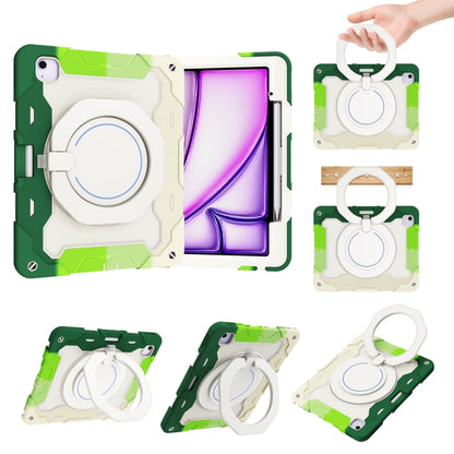 Armor Portable Rotating Ring Holder Silicone Tablet Case with Pen Slot