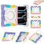 Armor Portable Rotating Ring Holder Silicone Tablet Case with Pen Slot, For iPad Air 13 2024 / 2025 / 2026, For iPad Air 11 2024 / 2025 / 2026, For iPad Pro 13 2025 / 2024, For iPad Pro 11 2025 / 2024