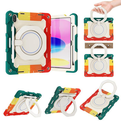 Armor Portable Rotating Ring Holder Silicone Tablet Case with Pen Slot, For iPad mini 6 / mini 2024, For iPad 2022, For iPad 10.2 2019 / 2020 / 2021