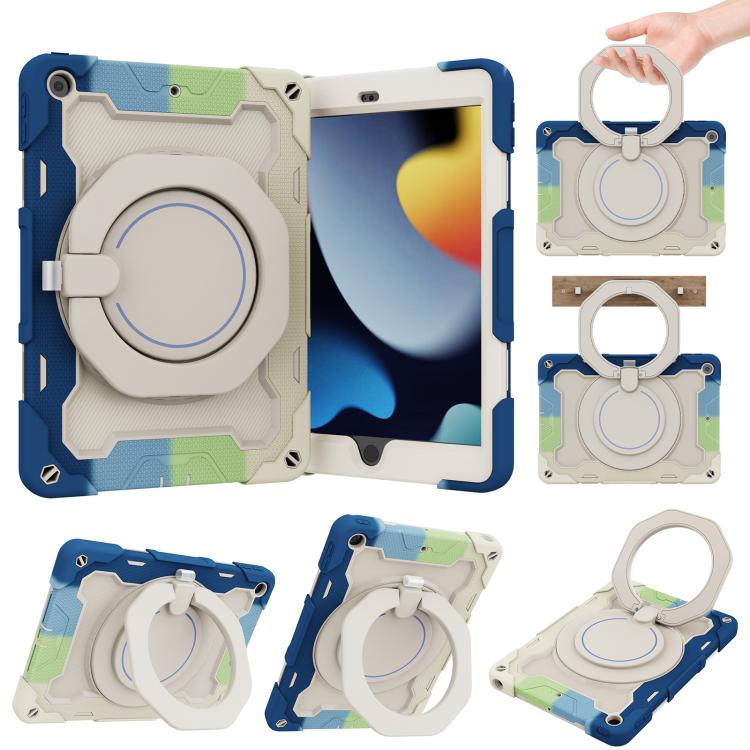 Armor Portable Rotating Ring Holder Silicone Tablet Case with Pen Slot, For iPad mini 6 / mini 2024, For iPad 2022, For iPad 10.2 2019 / 2020 / 2021