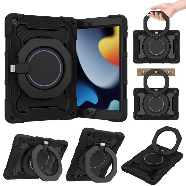 Armor Portable Rotating Ring Holder Silicone Tablet Case with Pen Slot, For iPad mini 6 / mini 2024, For iPad 2022, For iPad 10.2 2019 / 2020 / 2021