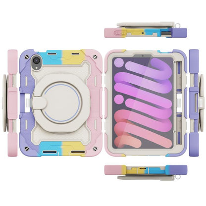 Armor Portable Rotating Ring Holder Silicone Tablet Case with Pen Slot, For iPad mini 6 / mini 2024, For iPad 2022, For iPad 10.2 2019 / 2020 / 2021