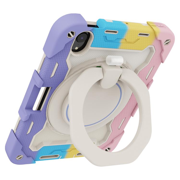 Armor Portable Rotating Ring Holder Silicone Tablet Case with Pen Slot, For iPad mini 6 / mini 2024, For iPad 2022, For iPad 10.2 2019 / 2020 / 2021