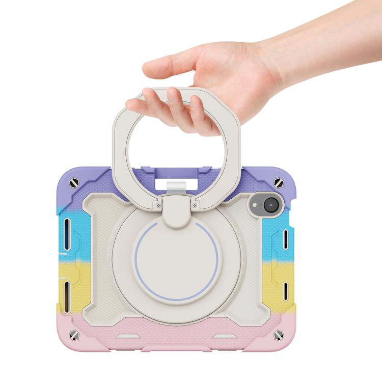 Armor Portable Rotating Ring Holder Silicone Tablet Case with Pen Slot, For iPad mini 6 / mini 2024, For iPad 2022, For iPad 10.2 2019 / 2020 / 2021
