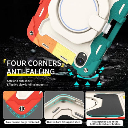 Armor Portable Rotating Ring Holder Silicone Tablet Case with Pen Slot, For iPad mini 6 / mini 2024, For iPad 2022, For iPad 10.2 2019 / 2020 / 2021