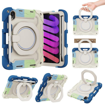 Armor Portable Rotating Ring Holder Silicone Tablet Case with Pen Slot, For iPad mini 6 / mini 2024, For iPad 2022, For iPad 10.2 2019 / 2020 / 2021