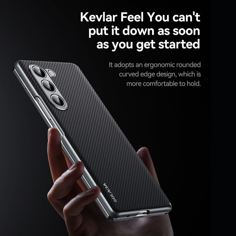 SULADA 600D Kevlar Texture PC Shockproof Phone Case, For Samsung Galaxy Z Fold6, For Samsung Galaxy Z Fold5, For Samsung Galaxy Z Fold4