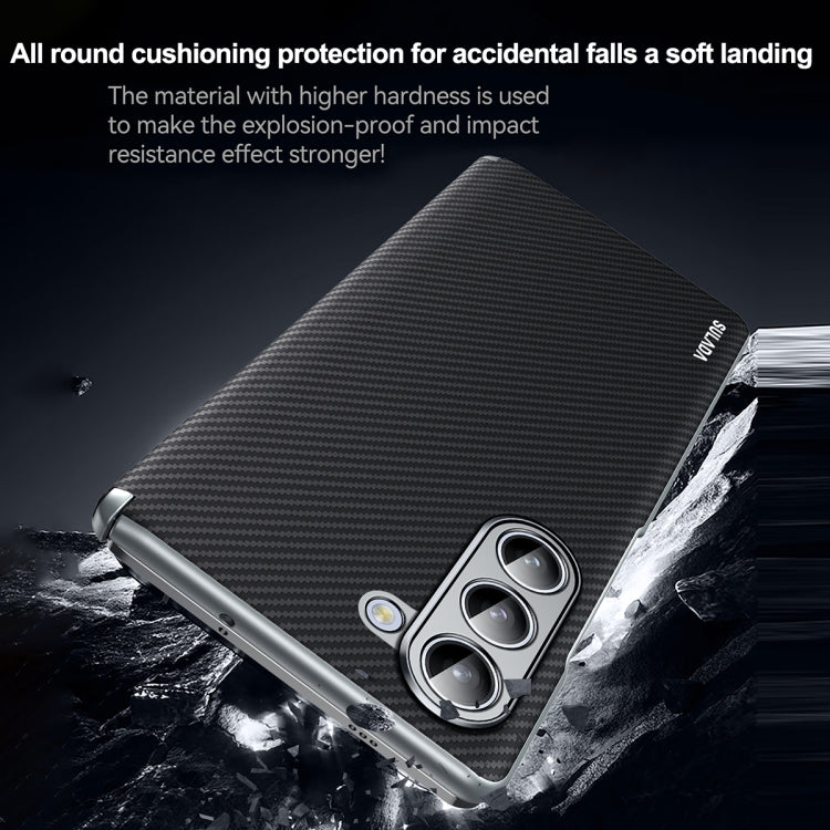 SULADA 600D Kevlar Texture PC Shockproof Phone Case, For Samsung Galaxy Z Fold6, For Samsung Galaxy Z Fold5, For Samsung Galaxy Z Fold4