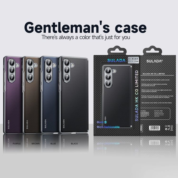 SULADA 600D Kevlar Texture PC Shockproof Phone Case, For Samsung Galaxy Z Fold6, For Samsung Galaxy Z Fold5, For Samsung Galaxy Z Fold4