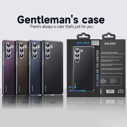 SULADA 600D Kevlar Texture PC Shockproof Phone Case, For Samsung Galaxy Z Fold6, For Samsung Galaxy Z Fold5, For Samsung Galaxy Z Fold4