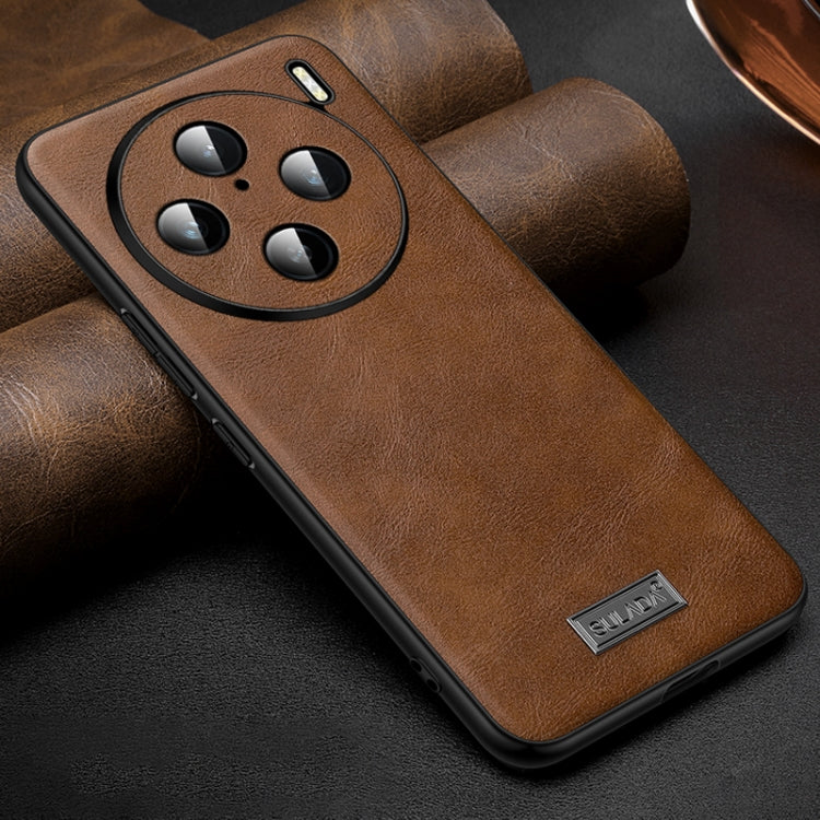 SULADA Shockproof TPU + Handmade Leather Phone Case