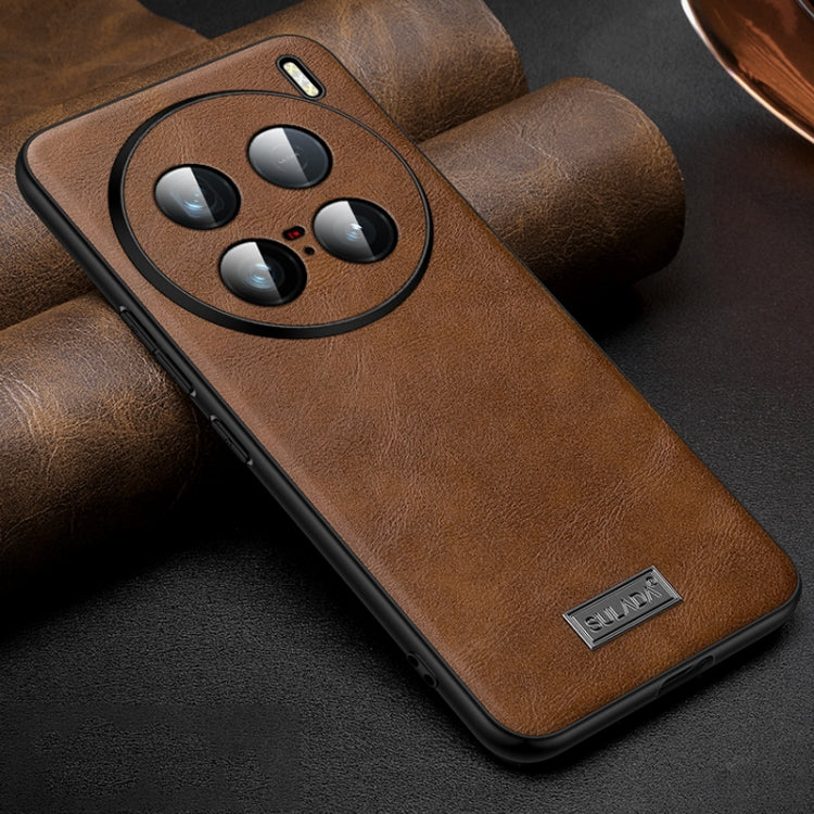 SULADA Shockproof TPU + Handmade Leather Phone Case