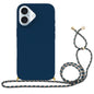 Wheat Straw Material + TPU Phone Case with Lanyard, For iPhone 16