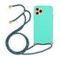 Wheat Straw Material + TPU Phone Case with Lanyard, For iPhone 16 Pro Max, For iPhone 16 Pro, For iPhone 16 Plus