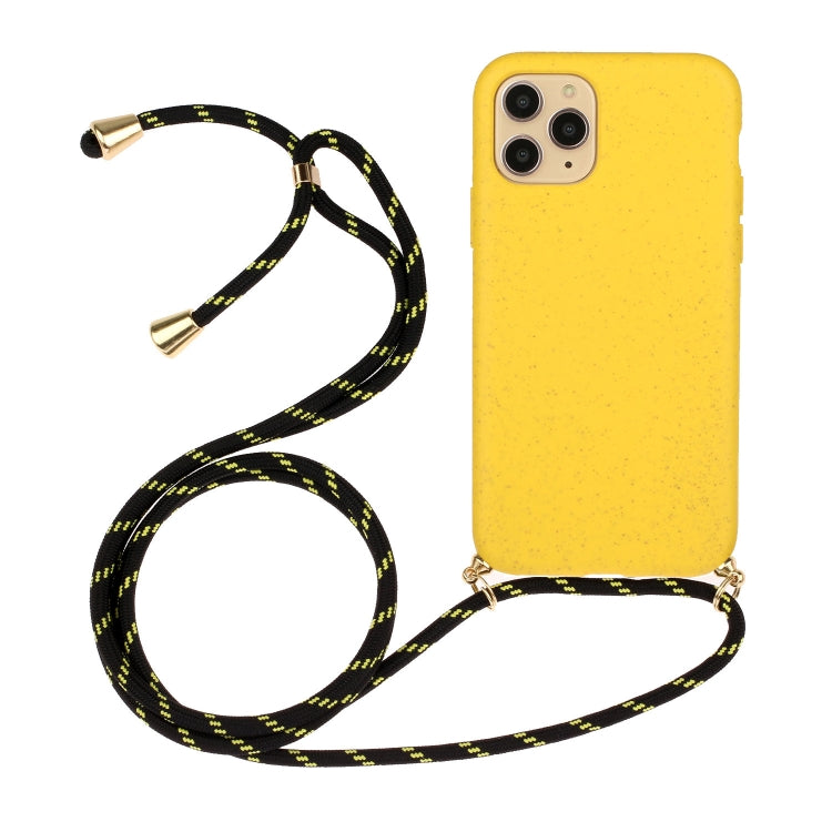 Wheat Straw Material + TPU Phone Case with Lanyard, For iPhone 16 Pro Max, For iPhone 16 Pro, For iPhone 16 Plus