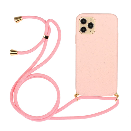 Wheat Straw Material + TPU Phone Case with Lanyard, For iPhone 16 Pro Max, For iPhone 16 Pro, For iPhone 16 Plus