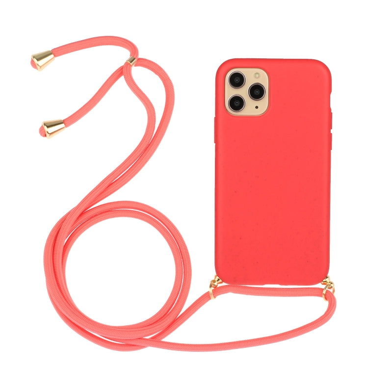 Wheat Straw Material + TPU Phone Case with Lanyard, For iPhone 16 Pro Max, For iPhone 16 Pro, For iPhone 16 Plus