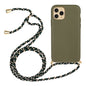 Wheat Straw Material + TPU Phone Case with Lanyard, For iPhone 16 Pro Max, For iPhone 16 Pro, For iPhone 16 Plus