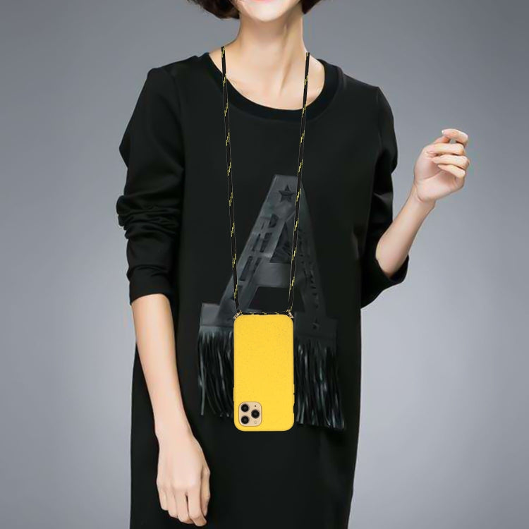 Wheat Straw Material + TPU Phone Case with Lanyard, For iPhone 16 Pro Max, For iPhone 16 Pro, For iPhone 16 Plus