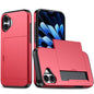 Shockproof Armor Phone Case with Card Slot, For iPhone 16