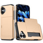 Shockproof Armor Phone Case with Card Slot, For iPhone 16 Pro, For iPhone 16 Plus