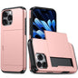 Shockproof Armor Phone Case with Card Slot, For iPhone 16 Pro, For iPhone 16 Plus