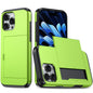 Shockproof Armor Phone Case with Card Slot, For iPhone 16 Pro, For iPhone 16 Plus