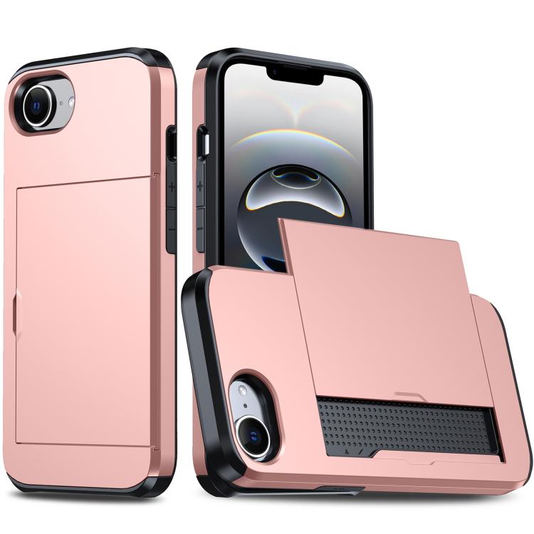 Shockproof Armor Phone Case with Card Slot, For iPhone 17e / 16e, For iPhone 17 Pro Max