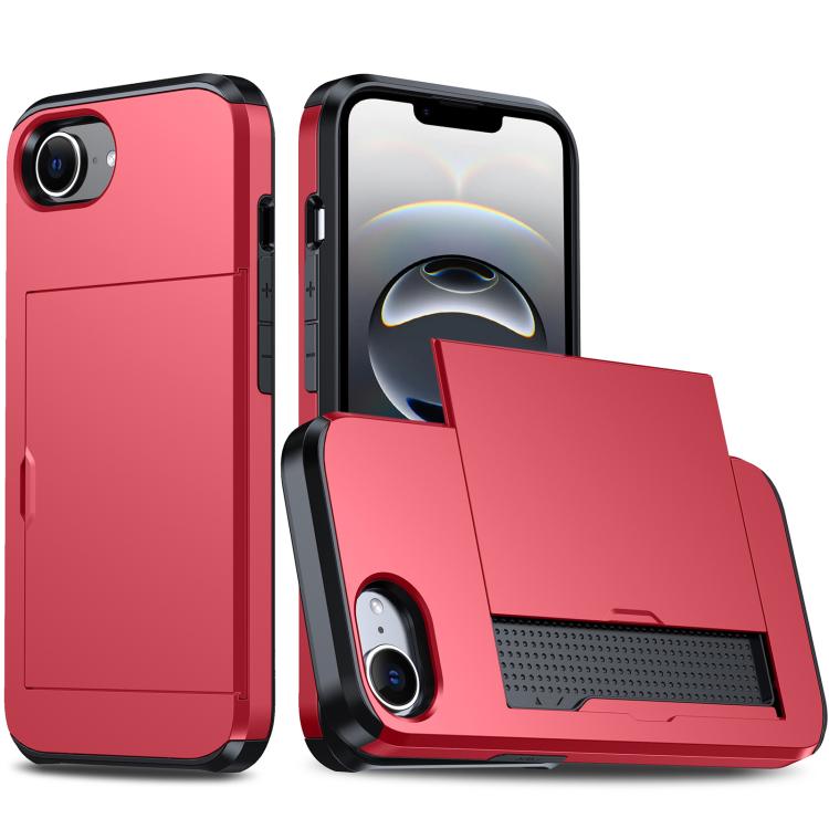 Shockproof Armor Phone Case with Card Slot, For iPhone 17e / 16e, For iPhone 17 Pro Max