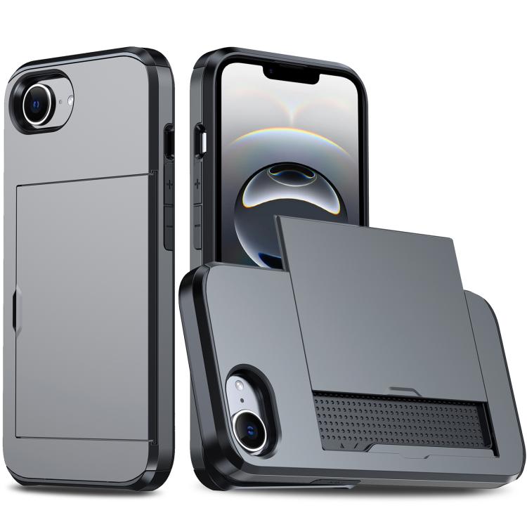 Shockproof Armor Phone Case with Card Slot, For iPhone 17e / 16e, For iPhone 17 Pro Max