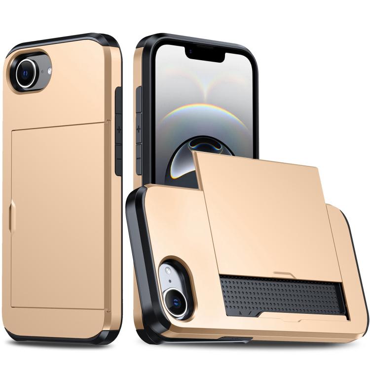 Shockproof Armor Phone Case with Card Slot, For iPhone 17e / 16e, For iPhone 17 Pro Max