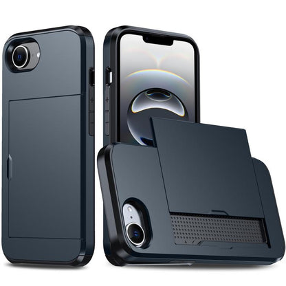 Shockproof Armor Phone Case with Card Slot, For iPhone 17e / 16e, For iPhone 17 Pro Max