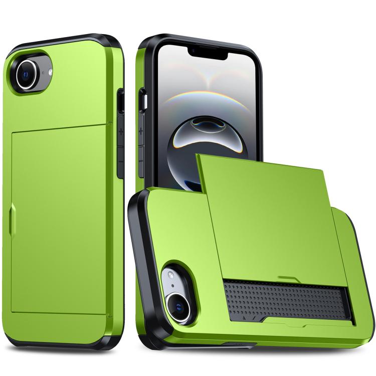 Shockproof Armor Phone Case with Card Slot, For iPhone 17e / 16e, For iPhone 17 Pro Max