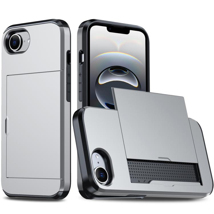Shockproof Armor Phone Case with Card Slot, For iPhone 17e / 16e, For iPhone 17 Pro Max