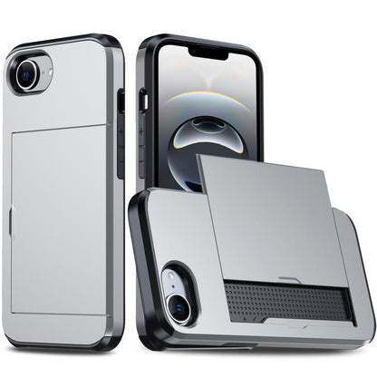 Shockproof Armor Phone Case with Card Slot, For iPhone 17e / 16e, For iPhone 17 Pro Max